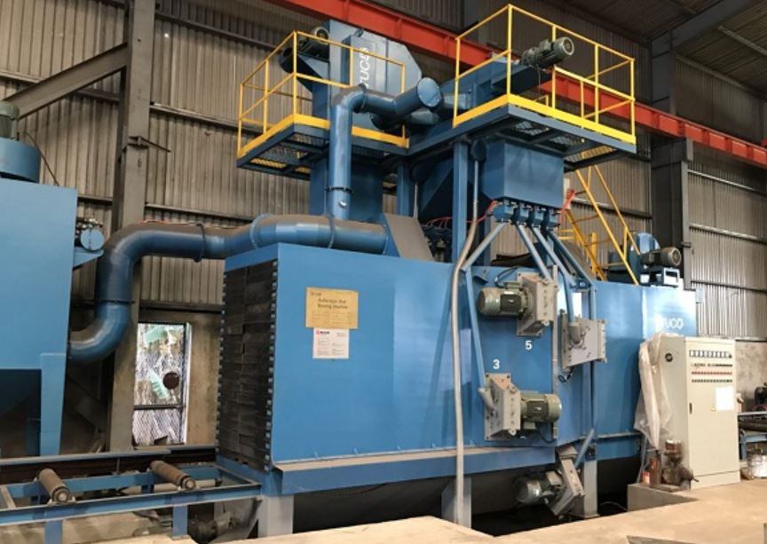 Quy trình xử lý bề mặt dầm thép tự động