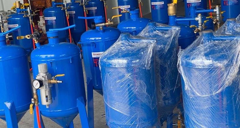 Lưu ý khi sử dụng cối phun cát di động