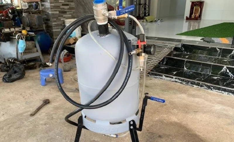 Máy phun cát bị yếu khí hoặc không có khí, hạt ra đầu súng Máy phun cát bị yếu khí hoặc không có khí, hạt ra đầu súng