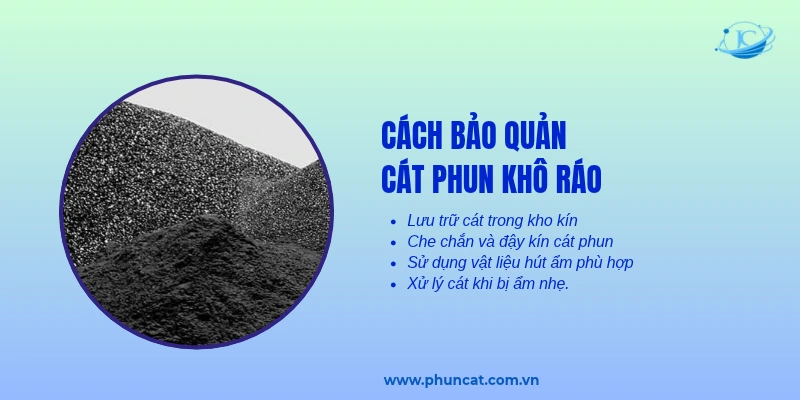 Cách bảo quản cát phun khô ráo Cách bảo quản cát phun khô ráo