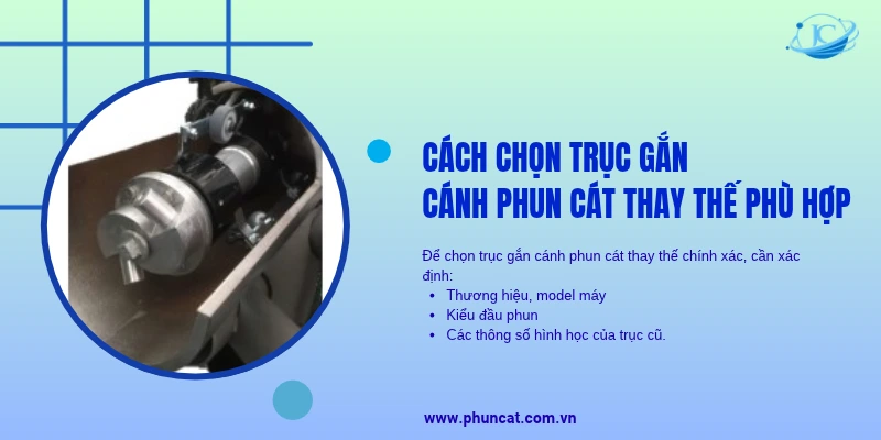 Cách chọn trục gắn cánh phun cát thay thế phù hợp