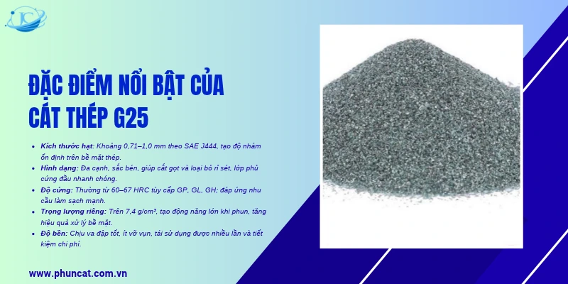 Đặc điểm nổi bật của cát thép G25 Đặc điểm nổi bật của cát thép G25