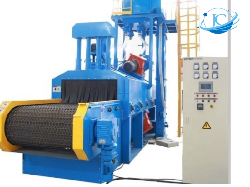 Máy phun bi dạng băng tải