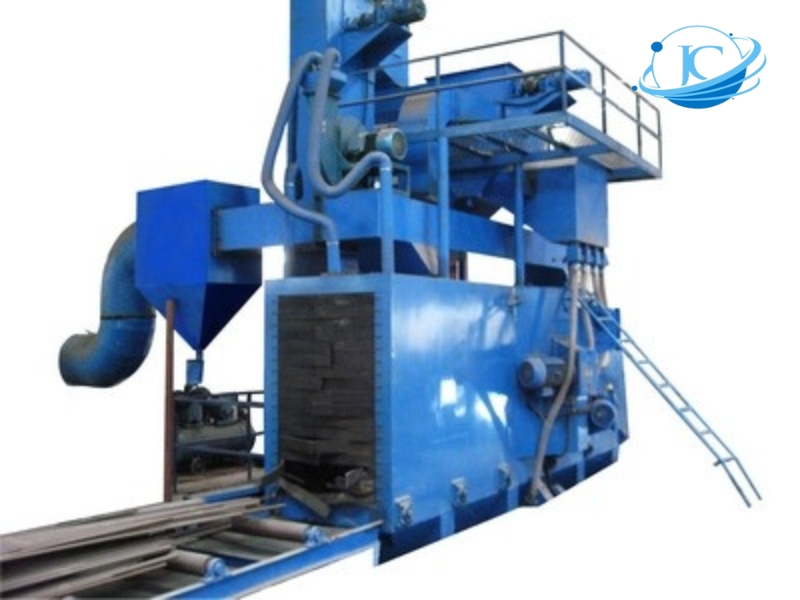 Máy phun bi dạng băng tải