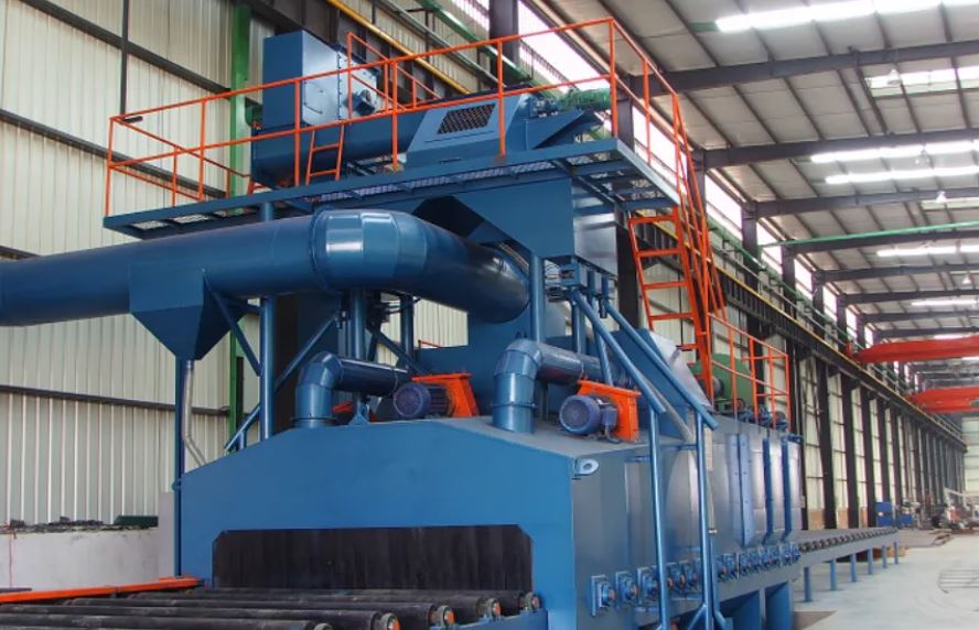 Máy phun bi làm sạch rỉ sét cho các ngành công nghiệp kim loại